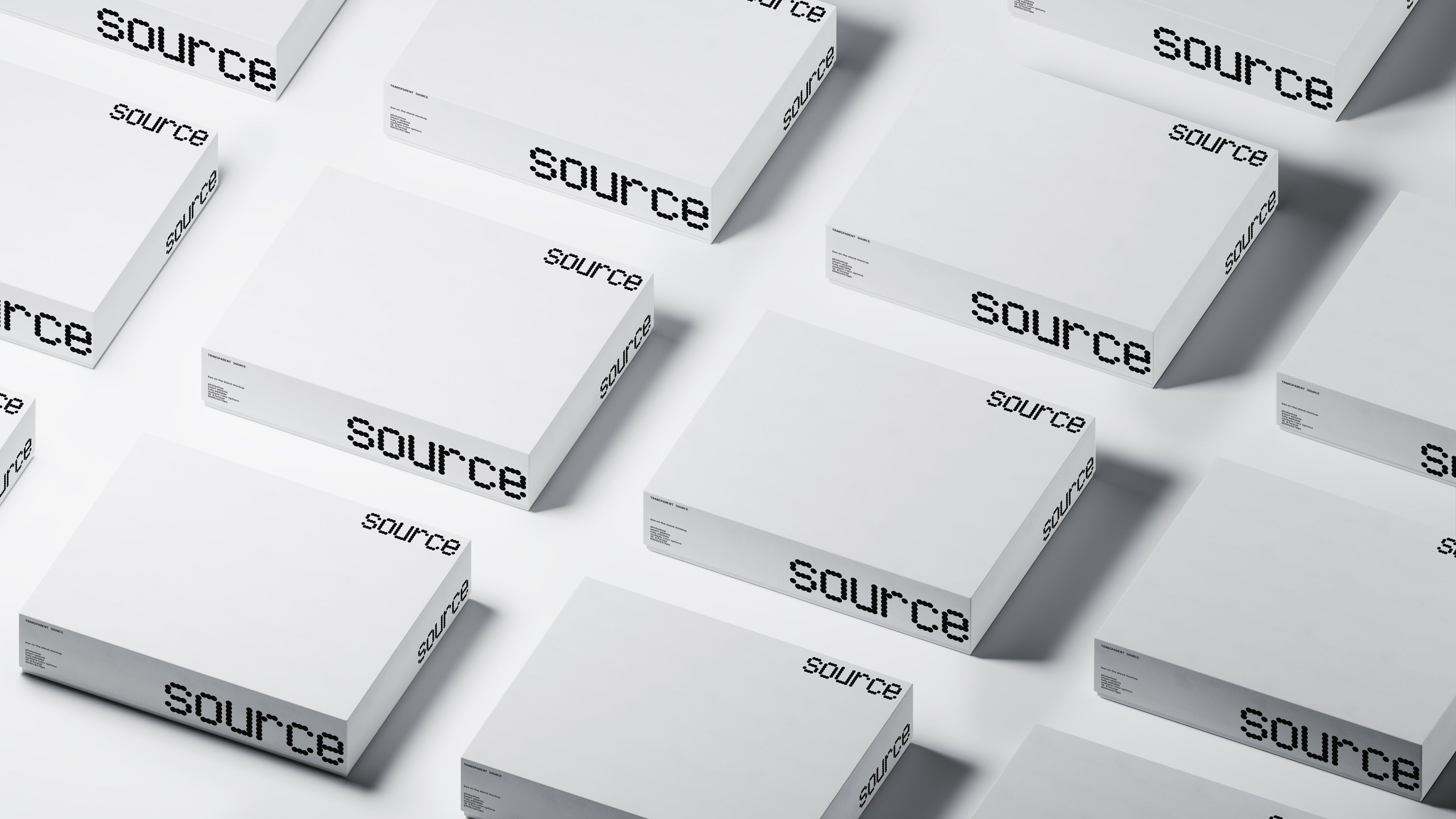 Multiple Boxes Mockup – Transparent Source