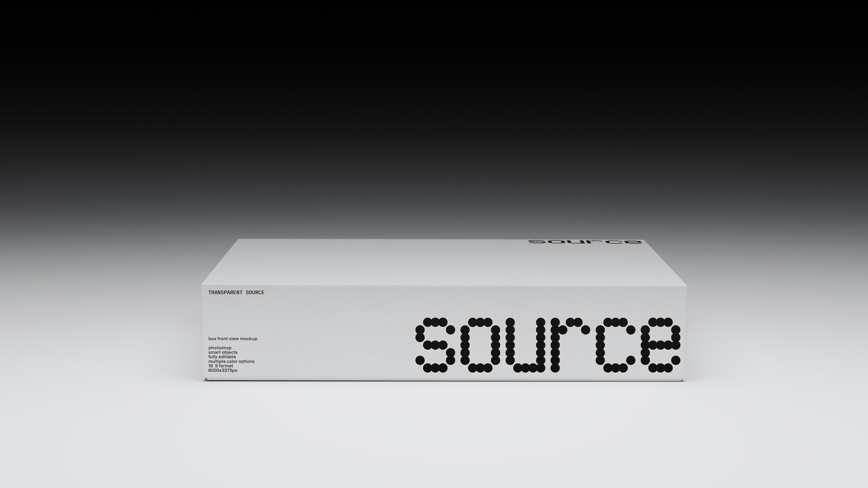 Box Front View Mockup