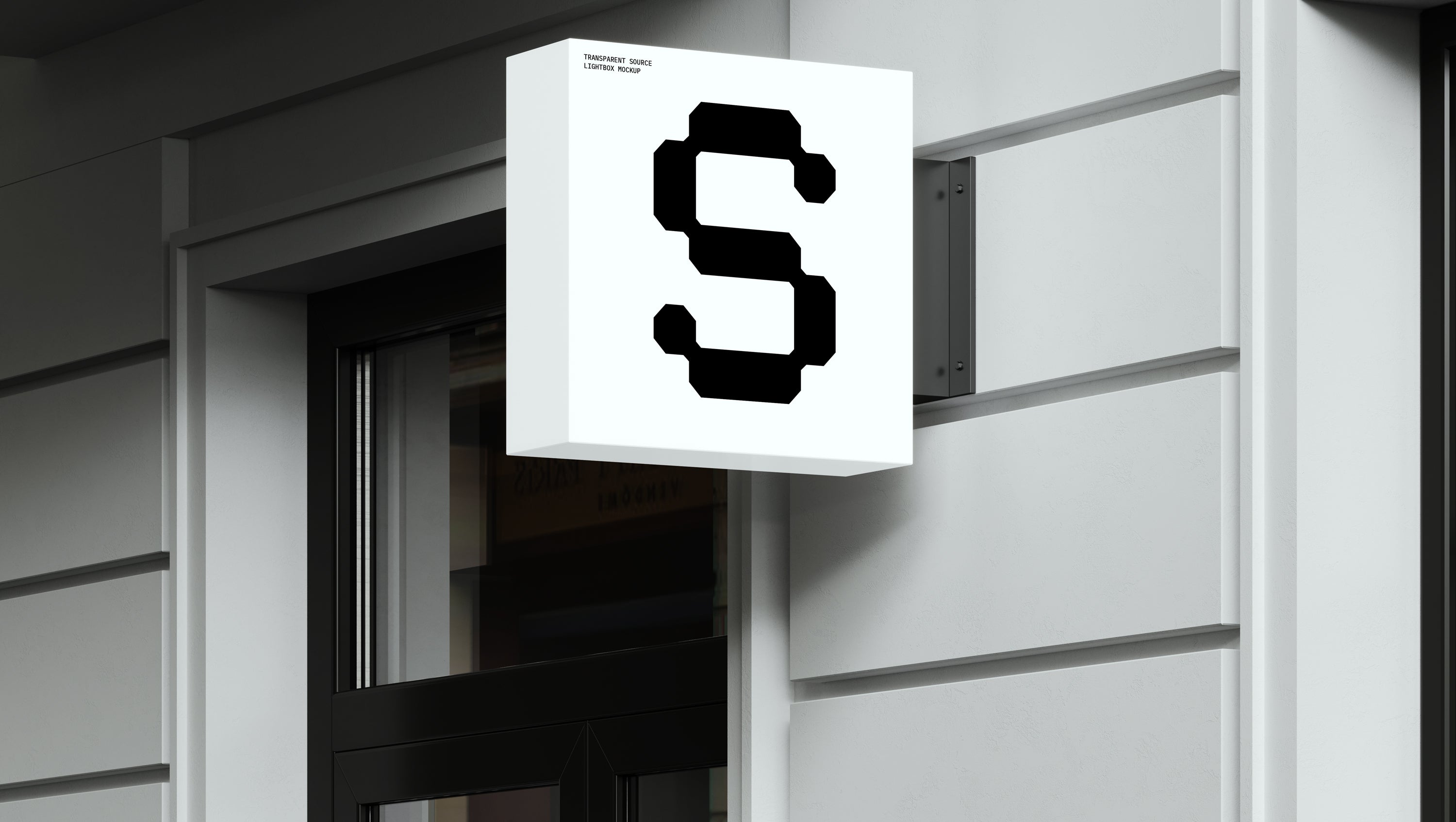 Outdoor Lightbox Mockup – Transparent Source