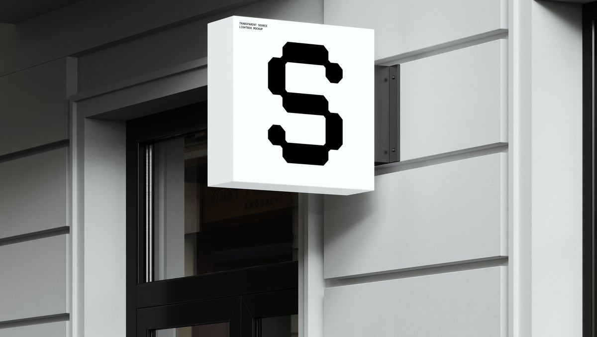Outdoor Lightbox Mockup – Transparent Source