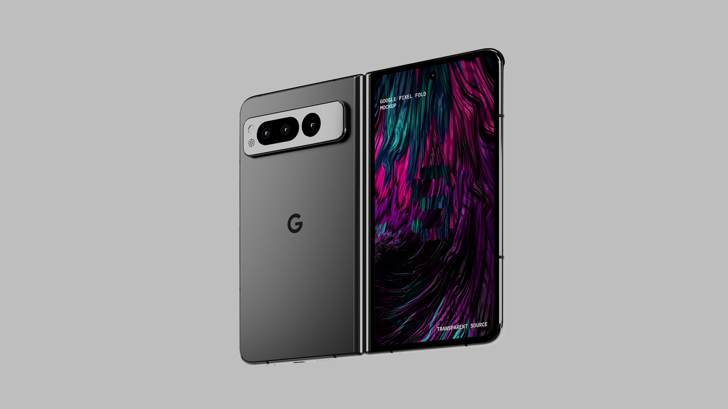 Google Pixel Fold Mockup Angle