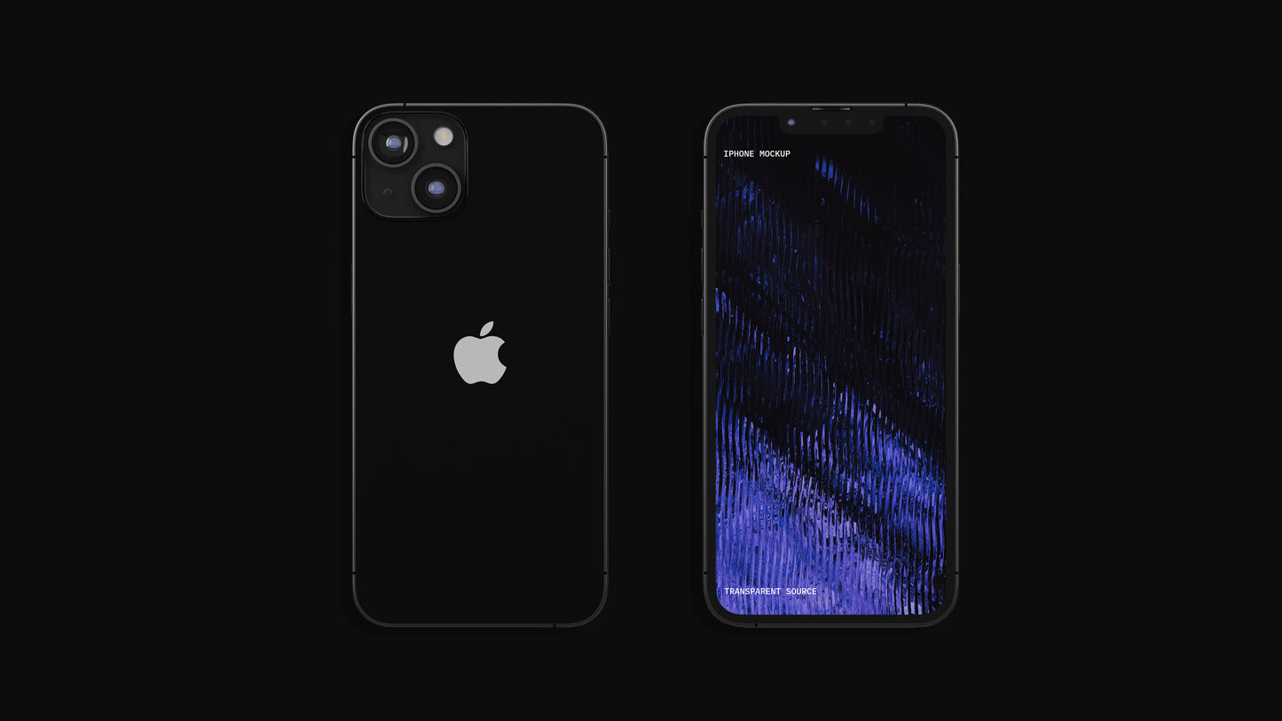 iPhone Front Mockup – Transparent Source