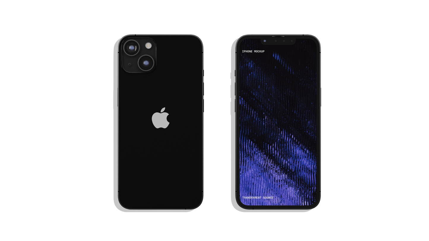 iPhone Front Mockup – Transparent Source