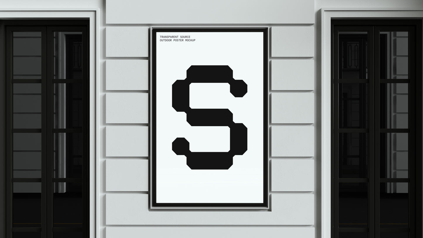 Outdoor Poster Mockup – Transparent Source